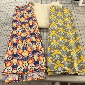 2 XL cotton skirts w pockets Blue Papyrus (w free XL old navy coordinate Tshirt)